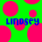 Green background with pink circles and blue text reading LINDSEY repeated twice.