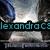 A pixelated animated buddy icon featuring a Transformer character with visible text elements including "lexandraCS", "loves", "transformers", and "Outlaws".