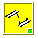 Yellow square icons with white borders, each containing a black-and-white pixelated shape with occasional blue or green accents, arranged in a