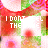 repeated, pixelated icons featuring a pink and green floral design with text reading "I DON'T FEEL THE SAME" in white letters