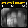 Animated icon with 'anime' text above four showing a mechanical head in grayscale, transitioning from blurred motion to clear expression