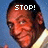 Pixelated image of a person with dark hair and light skin wearing a white collared shirt against a blue background, displaying text overlays in different frames.