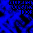 Blue and black patterned background with repeated text "STOPLIGHT LOCK THE DOOR" in blue pixelated font.