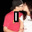 A person in a red shirt and white undershirt makes a peace sign with their right hand while the text "I Love Anne" appears sequentially across four