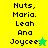 Pixelated text listing names with star symbols on colored backgrounds, showing animation changes between frames.