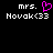 Two side-by-side pixelated text displays on black background, one with pink heart symbol replacing 'mrs.' period.