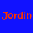 Two side-by-side display the name 'Jordin' in pixelated text; left has orange letters on blue background, right shows blue and green letters on red background