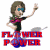 Animated contact sheet of a cartoon character with brown hair and blue sunglasses performing hand gestures above red "FLOWER POWER" text on white background.