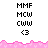 Pixelated text and symbols on white background with pink wave border, showing repeated patterns and a grayed-out section.