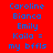 Blue pixelated text lists names and "my bfils" on red and orange backgrounds in a
