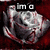 A four- shows a bloodied rose, a stone face, a mouth with fangs, and a blank , with text overlays reading "im a", "vampire", and "kiss"