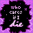 A contact sheet of seven animated frames showing a repeating pattern of black speech bubbles with pink text on a purple heart-patterned background, each bubble containing the phrase "who cares if I lie" in pixelated font.