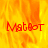Animated fire background with red pixelated text 'Matbot' appearing in three positions across the
