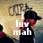 A pixelated image of a person in a black hat and red scarf with text overlays changing across frames.