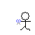 Pixelated stick figure running with blue scissors, transitioning to a static pose where the scissors cut a line while text reads "is a big NO NO".