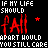 A contact sheet of 11 animated frames showing a repeating text-based animation with red and white pixelated text on black background, featuring repeated phrases "IF MY LIFE SHOULD FALL APART WOULD YOU STILL CARE" in varying states of motion blur or distortion.