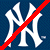A split-frame contact sheet showing two animated frames of a buddy icon with the New York Yankees logo crossed out and text expressing hatred for the team.