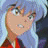 Two side-by-side anime-style character portraits from an animated contact sheet, showing a blue-haired figure on the left and white-haired figure in red clothing on the right with subtle facial differences between frames.