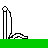 A 3x3 contact sheet of a pixel art animation showing the progression from stick figures interacting with flags to forming the word LOVE, with green bars displaying partial text at each stage.