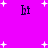 A static image with a bright magenta background featuring scattered white plus signs and four identical black text elements reading "bt" in a pixelated font.
