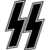 Four black lightning bolt icons with gray outlines arranged in a on white background, one partially obscured by gray rectangle