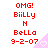 Red pixelated text on white background with pink triangular shapes containing heart symbols, arranged in a pattern