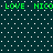 Green text 'LOVE' and 'NICO' repeated in two on a dark teal background with white dots, static image