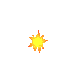 Animated sequence of yellow-orange sunburst icons with varying radiance and ray count on gray background.