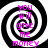 Four identical display a black-and-white spiral background with pink text reading "you will give me money" in pixelated font