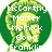 Two circular green icons with pixelated yellow-green background, each displaying a vertical list of white text names in a retro digital font.