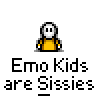Animated contact sheet of a pixel art character in yellow shirt with white hair, showing sequential frames of motion and text bubbles across 20 sampled frames arranged in 5x4 grid.