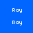 Four identical pixelated 'Roy' text icons arranged in a on blue backgrounds of varying shades