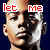 A 4x4 contact sheet of a pixelated animated icon featuring repeated images of a person's face with changing text overlays in red and white, set against a dark blue background.