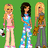Pixelated image of three female figures on green background with pink text overlays reading 'Me', '07', 'and my 07', and 'FRIENDS 07'