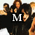 Four- of pixelated images showing a group of people with changing text overlays: 'M', 'MC', 'MCR', and 'ROCKS!'