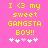 Yellow pixelated text on pink background reads "I <3 my sweet GANGSTA BOY!!" with five white and pink heart symbols below.