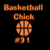 A 50x50 pixel animated buddy icon split into two frames showing a basketball-themed design with text and a ball graphic on black background versus red background.