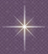 Four star-shaped light effects on a purple checkered background, with varying arm lengths and brightness levels across two
