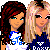 Pixelated cartoon characters in a contact sheet with text labels below, showing friendship-themed content.