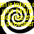 Yellow text on black-and-white spiral background repeats across four quadrants with identical layout.