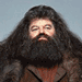 nine shows a bearded figure with long hair in a brown coat, with orange 'HAGRID' text overlaying each