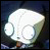 Pixelated static icon of a white cartoon character with rounded head and large circular eyes against dark background, likely from Room With A Moose or Invader Zim fandom.
