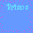 Blue background with scattered pink dots and four instances of light blue text reading 'Briana' in a pixelated font.