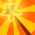 Animated contact sheet of a Neopets Supernova Wand icon showing six sequential frames with starburst effects and wand motion across orange-yellow gradient backgrounds.