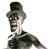 A skeletal figure in a top hat and dark coat, with visible teeth and eye sockets, appears across four of showing slight head movements