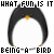 Animated penguin icon with changing text and heart symbols, displaying phrases like 'WHAT FUN IS IT', 'BEING A BIRD', and 'EVEN FLY'