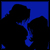 Silhouetted figures in blue background with text labels 'Cold Hands' and 'Warm Cards', showing animation changes between frames.