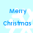 Four identical pixelated 'Merry Christmas' text overlays on light blue backgrounds with white snowflakes, arranged in a