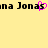Yellow background with black text reading 'ana Jonas' and 'ina Jonas' separated by a pink heart symbol.
