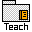 Six -aligned folder icons with yellow document symbols, each displaying the word 'Teach' in black text with varying red letter accents
